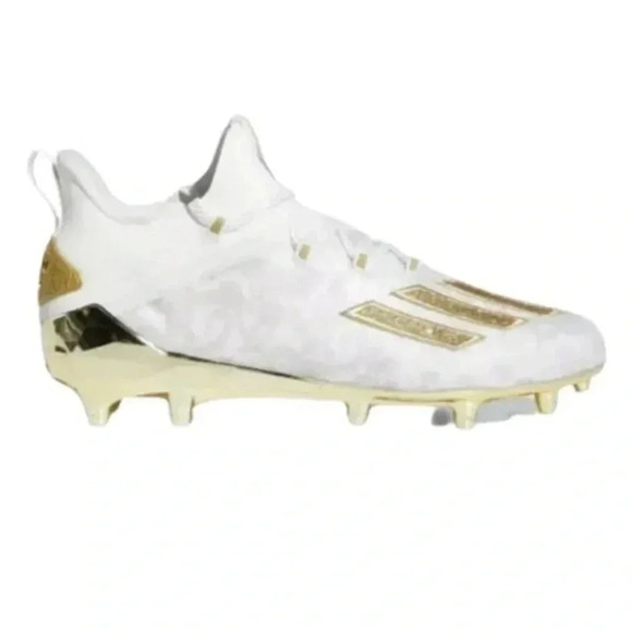 Adidas Adizero Young King football Cleats size 16 in white/gold - Picture 1 of 7